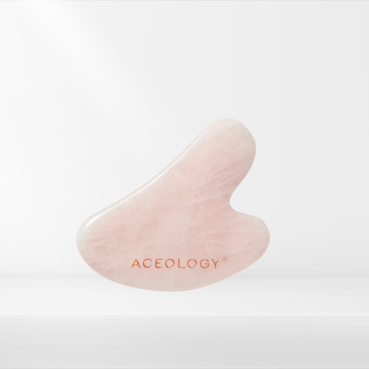 Aceology - ROSE QUARTZ GUA SHA FACIAL MASSAGER