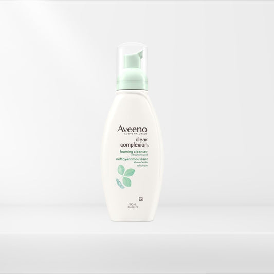 Aveeno - Clear Complexion Foaming Salicylic Acid Face Cleanser For Sensitive Skin