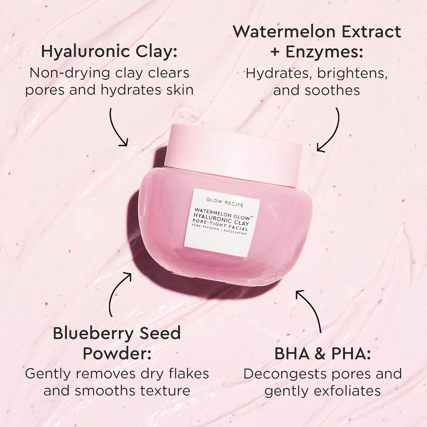 Glow Recipe - Watermelon Glow Hyaluronic Clay Pore-Tight Facial Mask