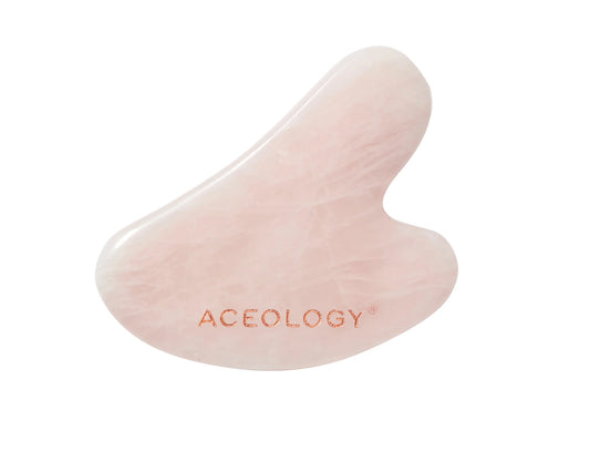 Aceology - ROSE QUARTZ GUA SHA FACIAL MASSAGER