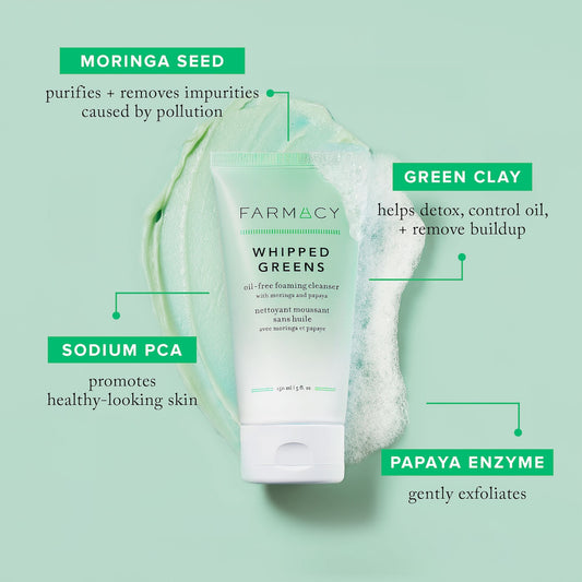 Farmacy - Whipped Greens Oil-free Foaming Cleanser