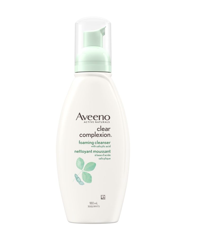 Aveeno - Clear Complexion Foaming Salicylic Acid Face Cleanser For Sensitive Skin